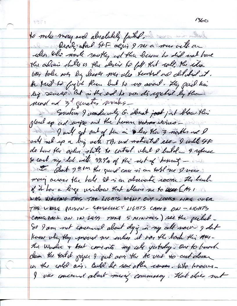 Dr John WorldPeace 2008 Prison Journal